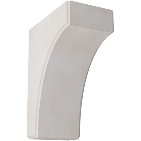 Ekena Millwork 3 1/2"W x 6"D x 8"H Clarksville Wood Vintage Decor Bracket, Chalk Dust White BKTWD04X06X08CVWH